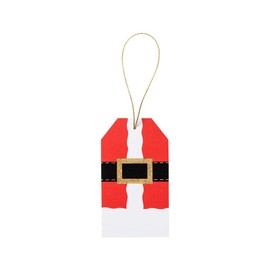 Caspari Santa Costume Classic Foil Gift Tags - 12 Count