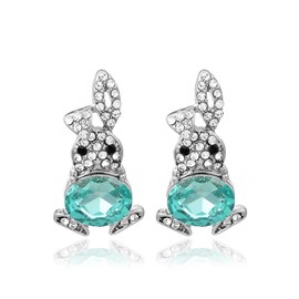 Easter Bunny Rabbit Earrings for Women - Spring Holiday Jewelry Gifts, Lightweight Costume Party Accessories with Cute Animal Design