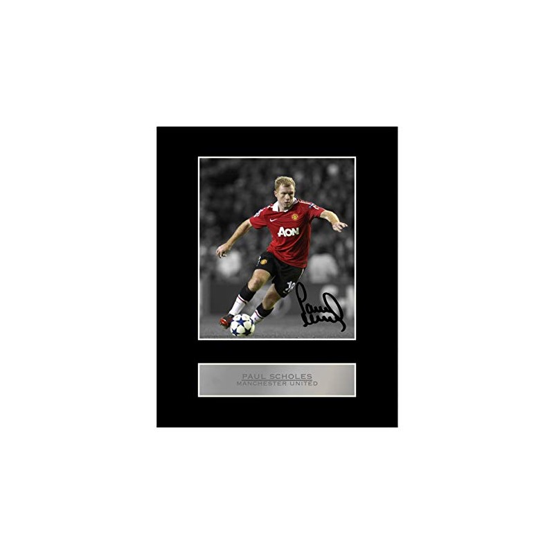 Paul Scholes Signed Mounted Photo Display Manchester United FC