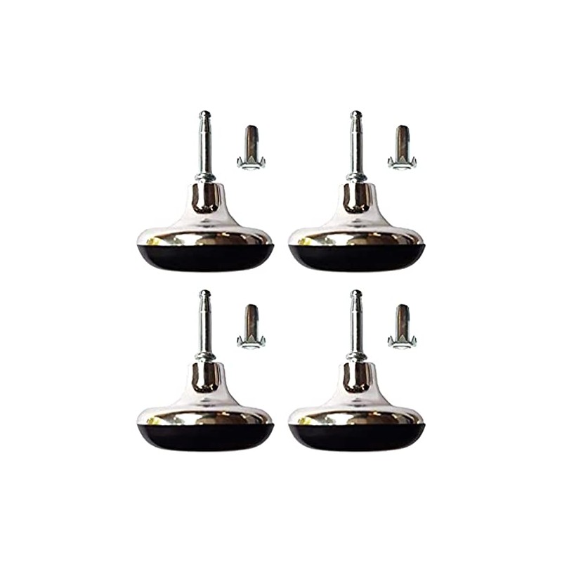 Chrome Feet Bed Legs Glides Castor & Insert for Divan