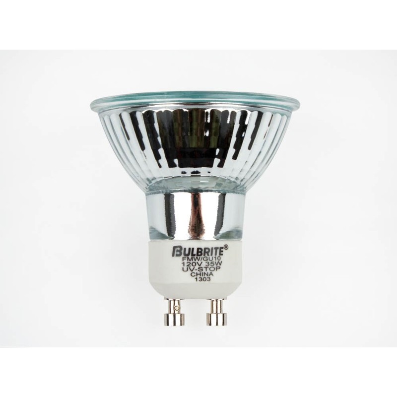 Bulbrite FMW/GU10 35-Watt Halogen MR16, 120V, GU10 Twist and Lock