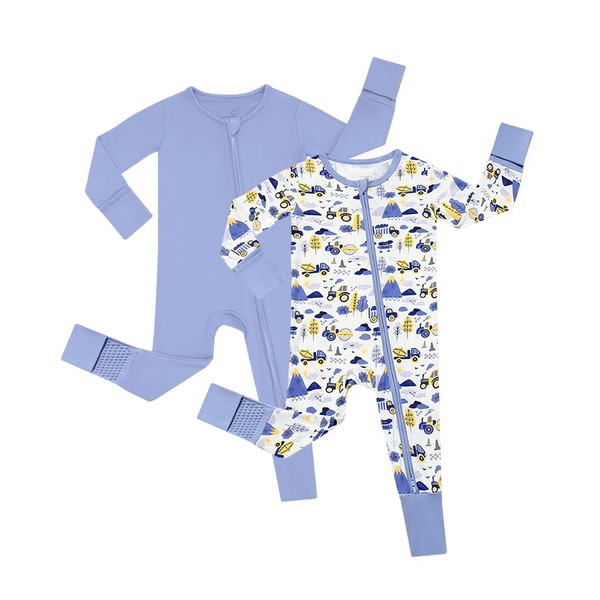 JunNeng 2Pcs Baby Rayon of Bamboo Sleeper with Mitten Cuffs,