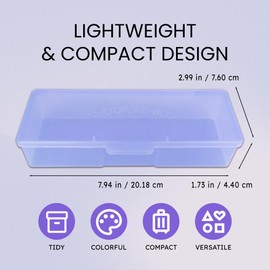 Beauticom Personal Box Storage Case for Professional Manicurist Nails Pedicure (Large Size) (4 Pieces, PURPLE)