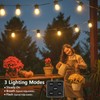 BesLowe 48FT S14 Solar String Lights Outdoor with Remote Controller,
