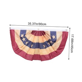 GANAZONO 2pcs Patriotic Pleated Fan Flags for Independence Day Creative Us Flag Bunting for Labor Day Vintage Banner Decorations for Outdoor and Indoor Celebrations