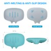 3 Pack Silicone Soap Dish with Drain, Bar Soap Holder