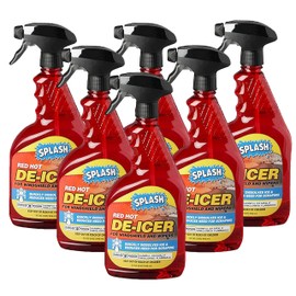 SPLASH Red Hot De-icer Windshield and Wipers Trigger Spray, 32 Ounces (Pack of 6)