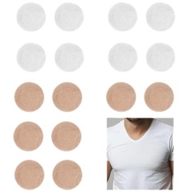 Liyquint 100pcs (50 Pairs) Men's Nipple Covers ，for Running Gym Tanning, Invisible Chest Protectors Sports Daily. (Beige, White)