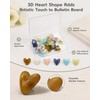 30Pcs Heart Decorative Push Pins, Cute Thumb Tacks for Cork