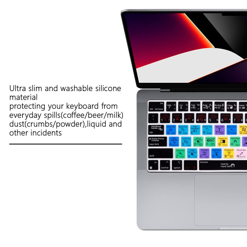 WYGCH Stylish Keyboard Cover Silicone Protective Skin Keyboard Protector for