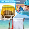 CCINEE 12 Pack Beach Towel Bands for Beach Chair, Stretchable