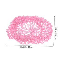 Baluue 2pcs Crochet Net Long Sleeping Hat for Hair Protection Hair Net Blue Pink Comfortable Durable for Women and Men