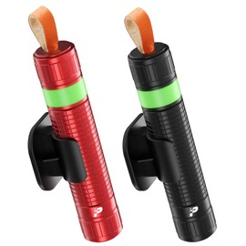 PARTSWAY Window Breaker Seatbelt Cutter - 2 in 1 Portable Safety Hammer Glass Breaker for Car Emergency, Car Essentials, Automotive Escape Tool for Men and Women, 2 Pack, Black & Red