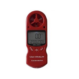 Anemometer/Wind Speed Meter with Relative Humidity Measurement & Calibration Function inc. Case & Lanyard (Red)