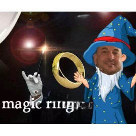 Unbranded Magic Trick Magnetic Ring Vanishing Tricks Gold Color T16 - 19mm