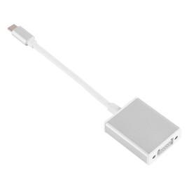 USB 3.1 Type-C to Vga Adapter, Aluminum Alloy USB-C to Vga Converter Vga to USB Adapter for Monitor 12 Inch(Silver)
