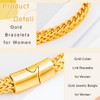 Sinalty Stainless Steel Cuban Link Bracelet Gold Silver Curb Chains