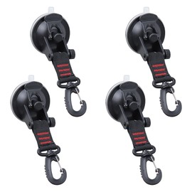 4pcs Heavy Duty Suction Cups - Suction Vacuum Hooks Hook, Tent Sucker Hooks, Carabiner for Caravan Awnings, Camping Accessories, Bearing for Tarps, Car Cover, Camping Tarp Accessory