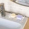 NiHome Self Draining Acrylic Soap Dish, Durable Bathroom and Kitchen