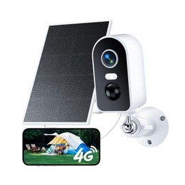 No WiFi Security Camera with Solar Panel, 4G LTE Cellular Cameras Outdoor with Built-in SIM, 2K Wireless Battery Powered Camera, No Internet Needed, PIR Motion Sensor, Color Night Vision, 2-Way Audio
