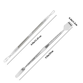 Professional Blackhead & Whitehead Remover Tool - 2pcs Stainless Steel Comedone Extractor for Acne-Prone Skin | Portable for Home, Travel Skincare Routine