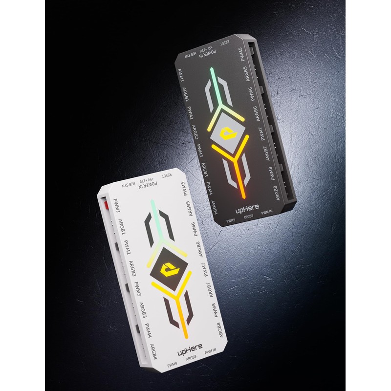 upHere ARGB Controller for PC, 5V 3-Pin PWM Temperature Control,