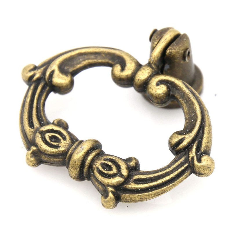 LXZ 6 Sets Distressed Antique Brass Finished Vintage Cabinet Pulls