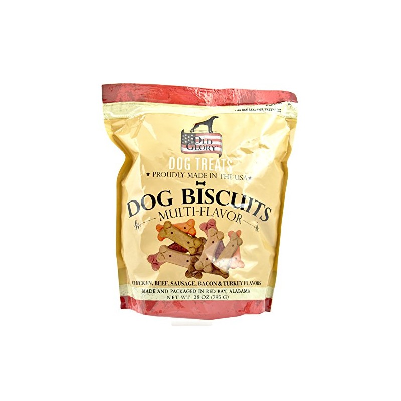 Old Glory Dog Treats Dog Biscuits, Multi-Flavor with Chicken, Beef,