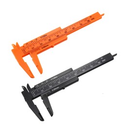 sourcing map Vernier Caliper 80mm 3 Inch Metric Mini Double Scale Plastic Ruler Measuring Tool 1Set