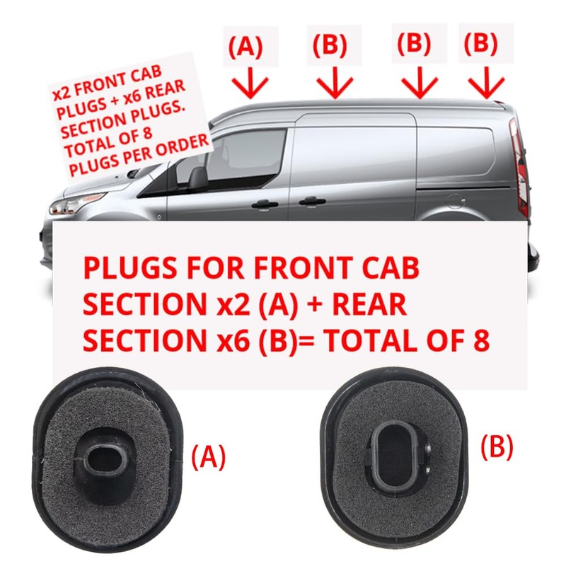 Roof Rack Grommet Plug Cap Compatible with Ford Transit Connect