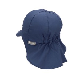 Sterntaler Unisex Children's Peaked Cap with Neck Protection with Ties and Insertable Ear Flaps Sun Hat, blue