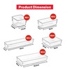 My Happy Home 12 Pcs Clear Plastic Drawer Organiser Trays,