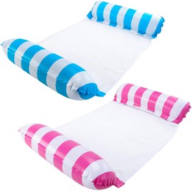 Morofme Hammock Inflatable Pool Float, Pool Float Lounger, Swimming Pool Float Chair, Multiuse Pool Hammock (Saddle, Lounge Chair, Hammock, Drifter), Water Hammock Lounge for Adults Pool or Beach (2)