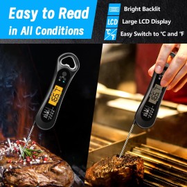 Biison Ultra Fast Digital Thermometer with Bottle Opener IP66 Waterproof 3s Read