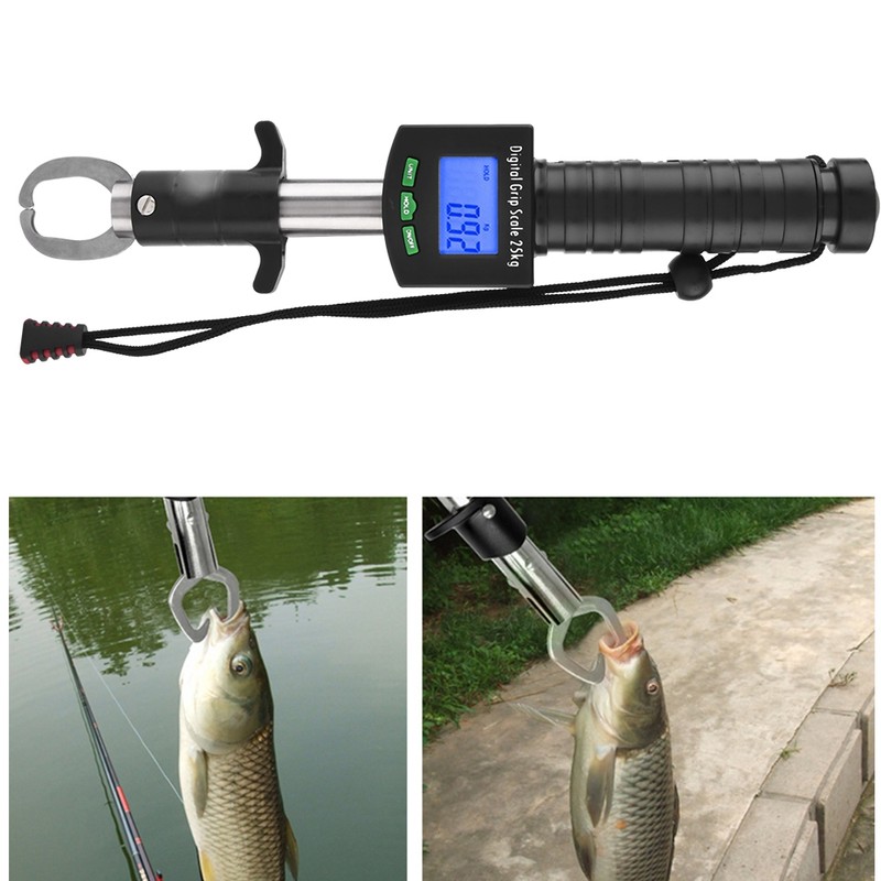 3 in 1 Digital Fish Grip Scale 25kg/55lb Fish Lip