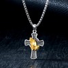 ONEFINITY Praying Hands Necklace 925 Sterling Silver Cross Praying Hands