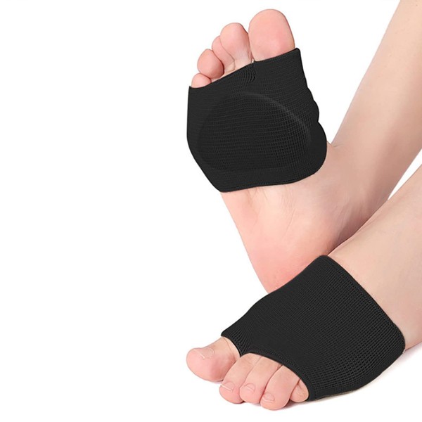 3 x Black Bunion Pads Support Wraps Forefoot Blisters Metatarsalgia Pain Relief Foot Health Care Tight Fit Feet for Men Women