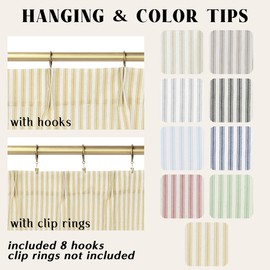 Yellow Kitchen Curtains,Retro Farmhouse Lemon Sunflower Themed Spring Curtains for Bathroom Window