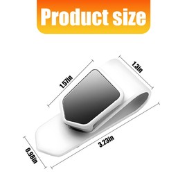 HZEL Sunglasses Holders for Car Sun Visor, 2PCS Vehicle Glasses Hanger Clip, Automotive Interior Eyeglass Ticket Card Clamp Organizer Accessories, Universal for SUV, Sedan, Truck(White)