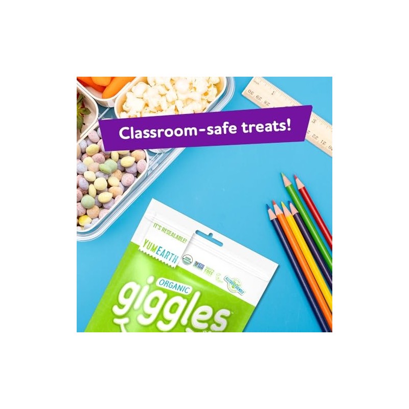 YumEarth Organic Sour Giggles Candy 5oz Allergy Friendly Vegan Snacks