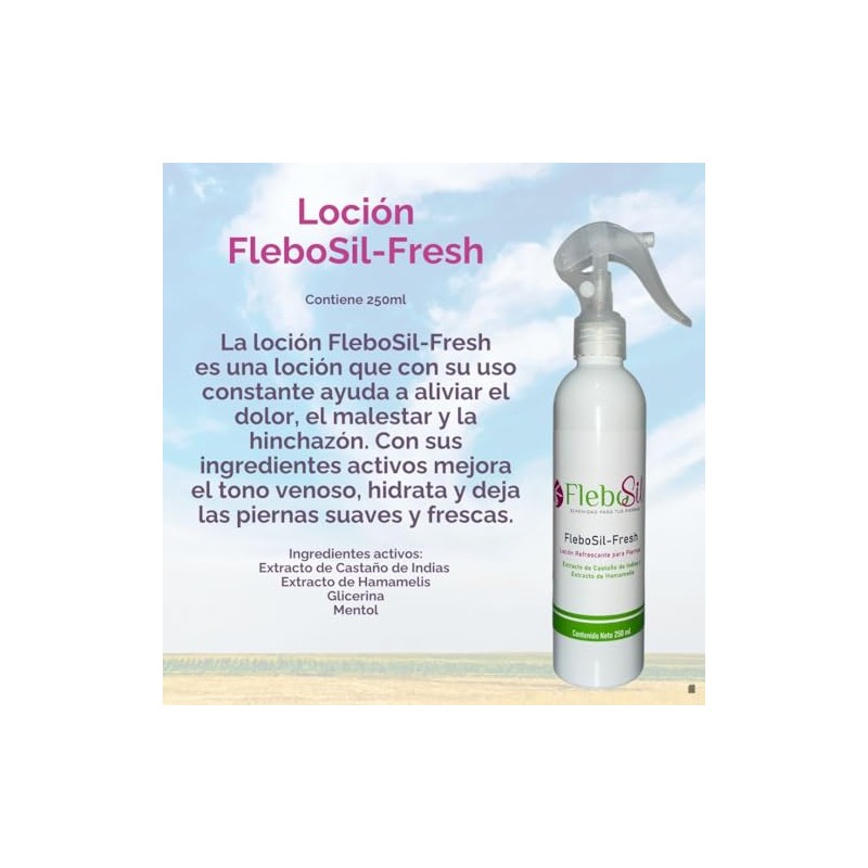 Alivio y Frescura para Piernas Cansadas FleboSil-Fresh Locin Refrescante con