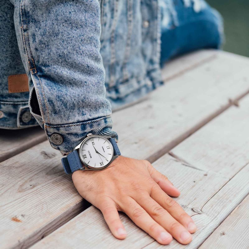 WOCCI 22mm Watch Band, Sailcloth Fabric, Quick Release, Replacement Strap,