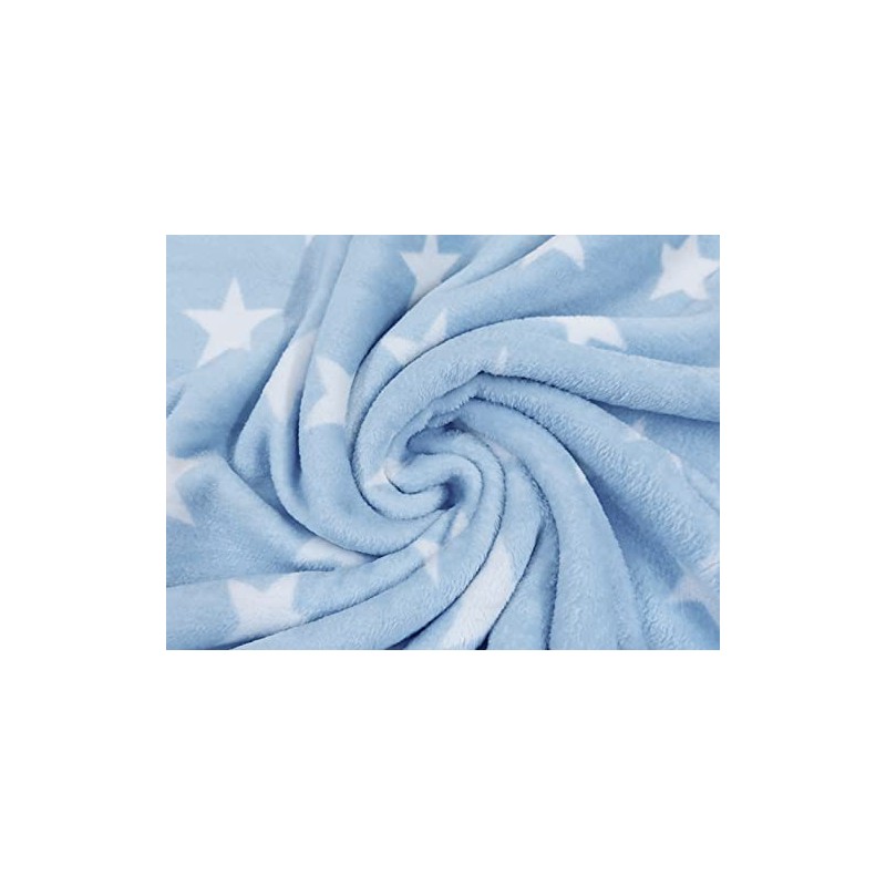 Double Sided Super Soft Fleece Fabric Blue Star 150cm x