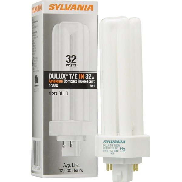 Sylvania 20886 Compact Fluorescent 4 Pin Triple Tube 4100K, 32-watt