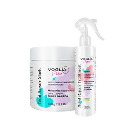 VOGLIA Kit Reparador Plex 2 piezas tratamiento para cabello Súper Sañado