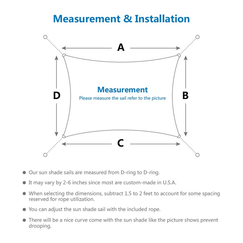 Eden's Decor Rectangular Grey 18' X 20' Sun Shade Sail