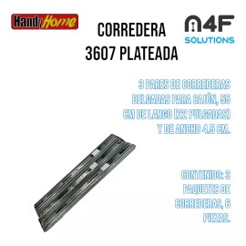 Handyhome Corredera Cajón Handy Home 55cm X 4.5cm 3paquetes 6pz 3607