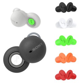 ALXCD Earbuds Studs Compatible with Sony Linkbuds WF-L900, 5 Pairs 5 Colors Soft Silicone Noise Isolation Earbuds Studs, Compatible with Sony Linkbuds WF-L900, 5 Pairs Black White Red Green Orange