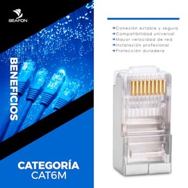 Conector Metálico Rj45, 100 Piezas, Cat 6, Conector De Crimpado, Plug Blindado, Cable Red UTP, Para Cable Ethernet, Plug LAN, Uso Profesional/Hogar, Plugs Ethernet, 23 AWG