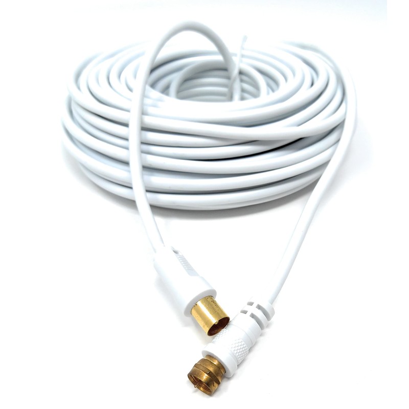 DRUT 20m RF TV Aerial Male to F Type Connector